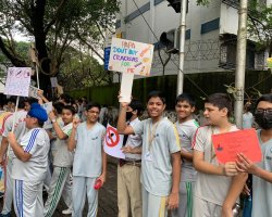  Rally conducted by CMCA of Std VIII Students - Say No To Crackers